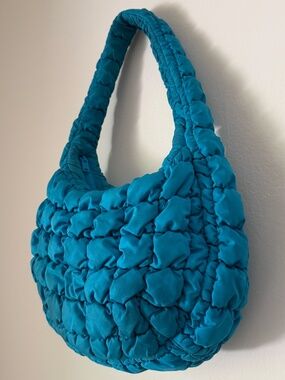 COS Quilted Mini Bag Blue